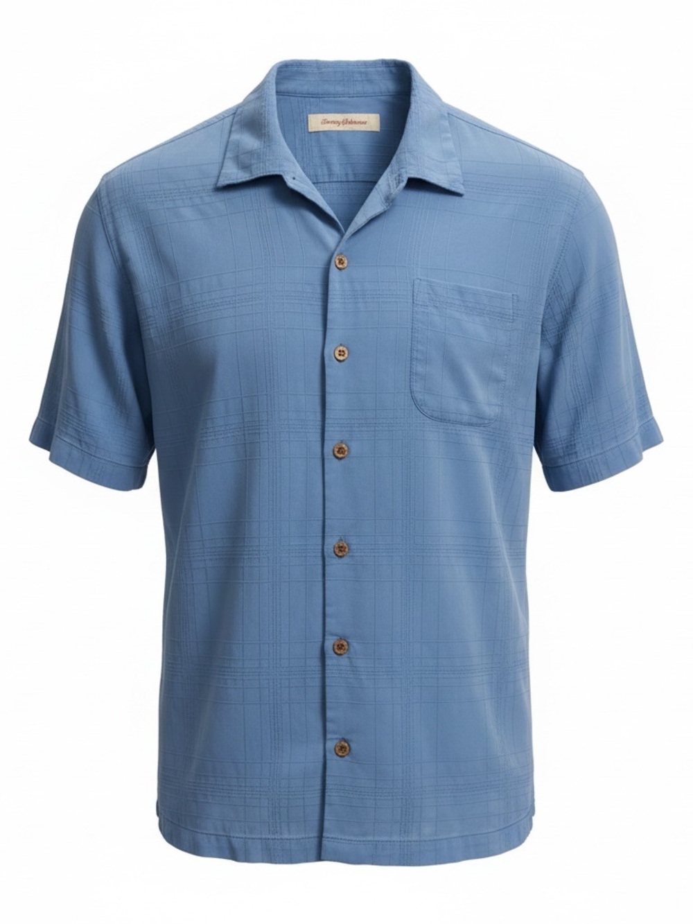 Tommy Bahama Light Blue Short-Sleeve Button-Front Camp Shirt